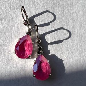 Teardrop peony earrings